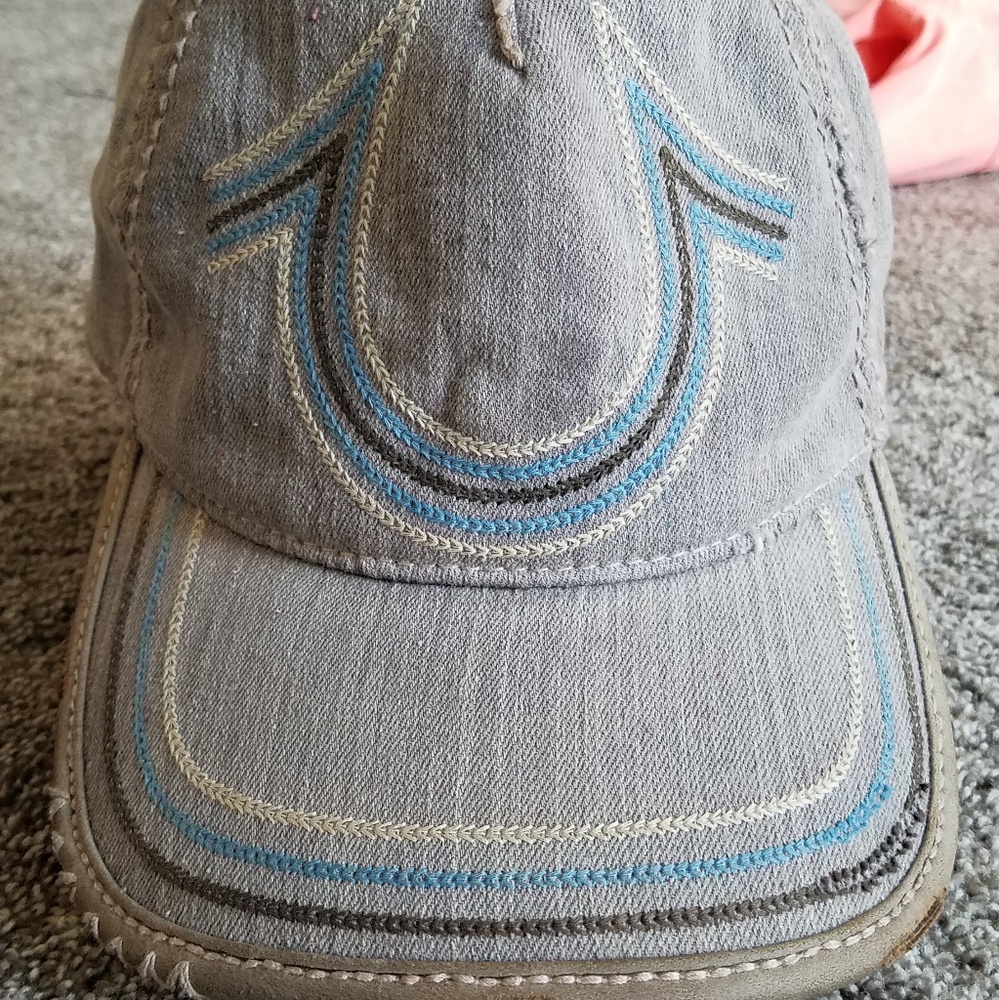 True Religion vintage distressed style ball cap.